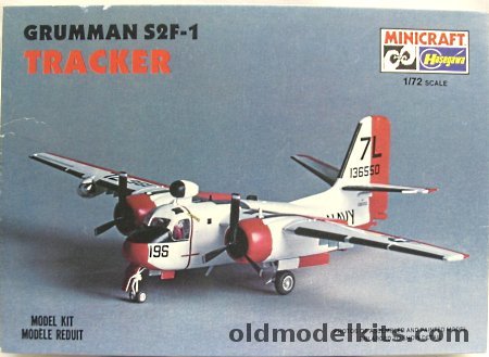 Hasegawa 1/72 Grumman S2F-1 (S-2A) Tracker Hi-Vis Paint Scheme - Bagged, 1102 plastic model kit